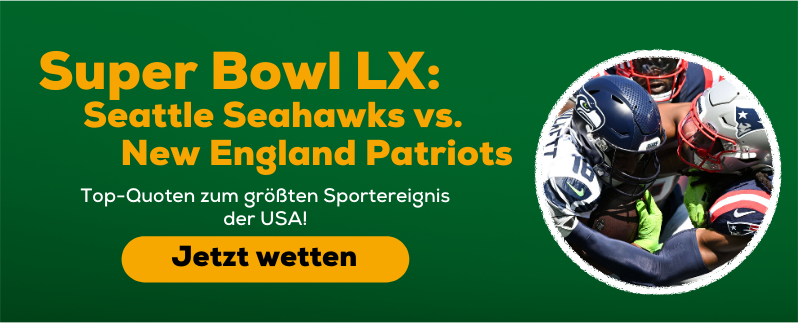 Jetzt auf Superbowl tippen!